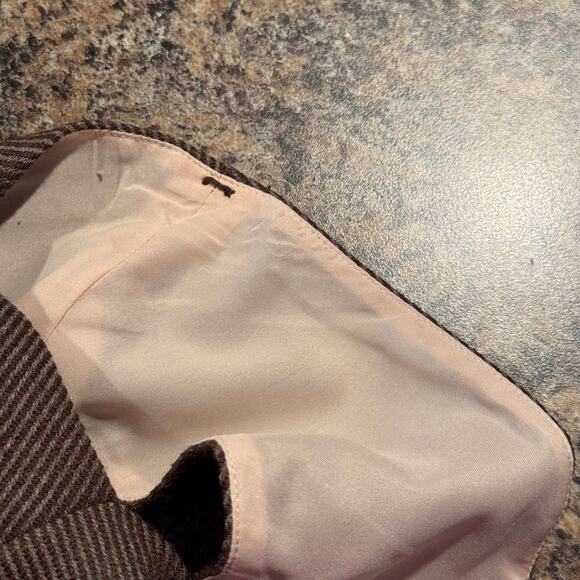 Rebecca Taylor Dress Wool Babydoll Minimalist Retro Earthy Boho Luxe Brown 4 - Picture 7 of 8